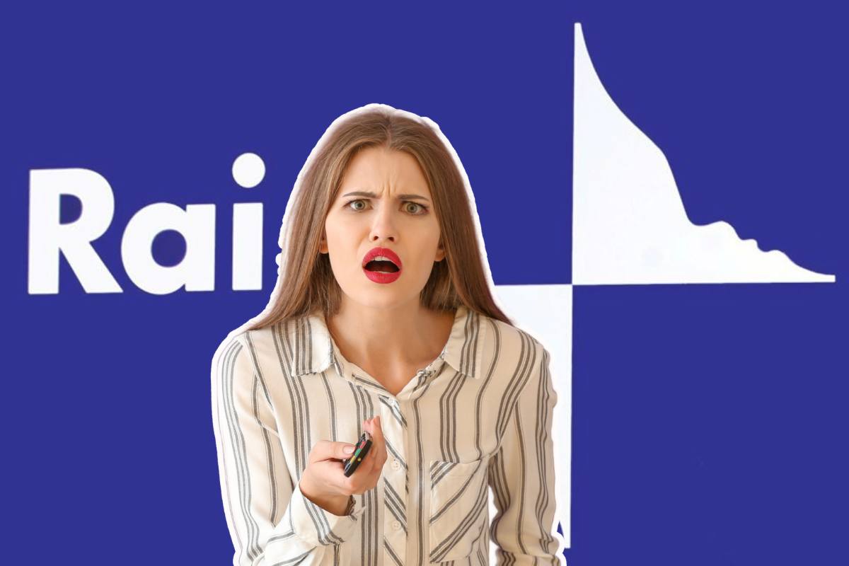 logo rai e ragazza con telecomando in mano
