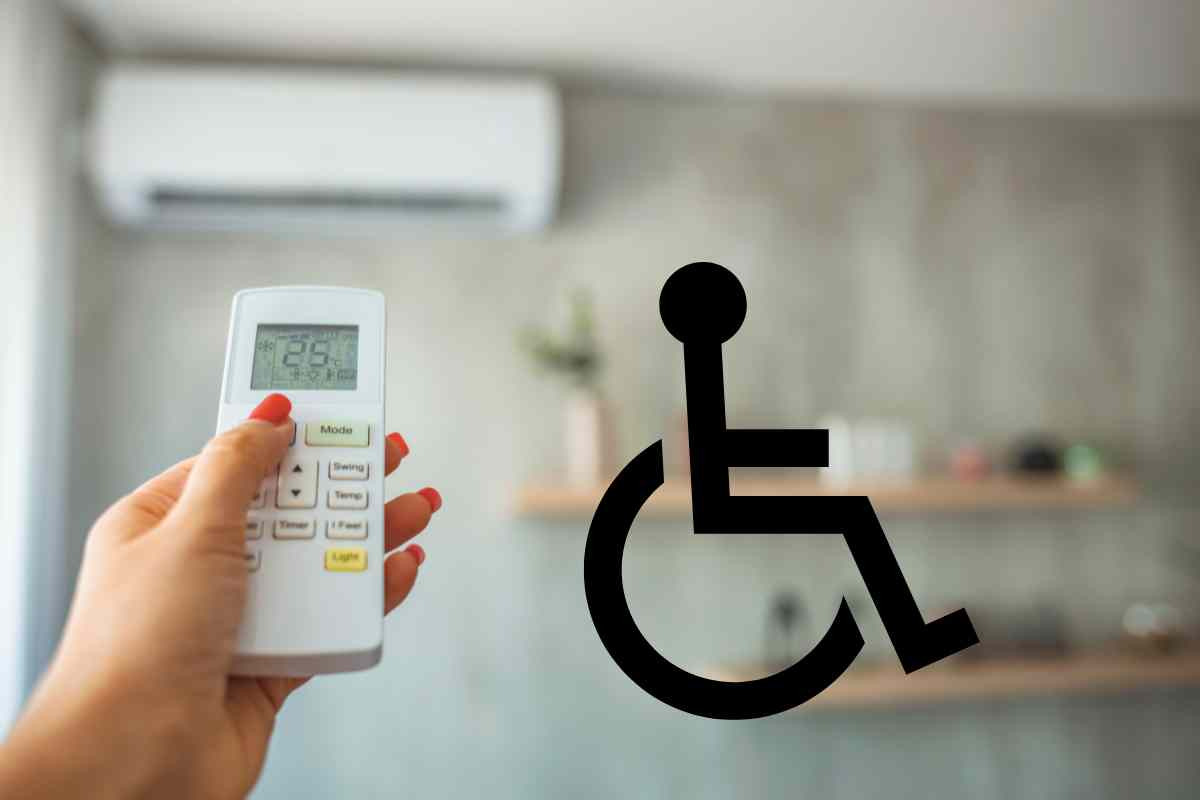 condizionatore aria simbolo disablità