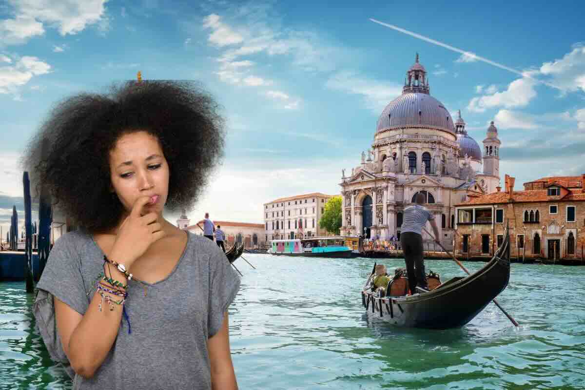 Donna pensierosa triste, Venezia