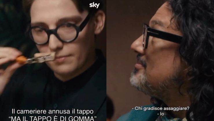 Collage di un cameriere e Borghese a 4 Ristoranti
