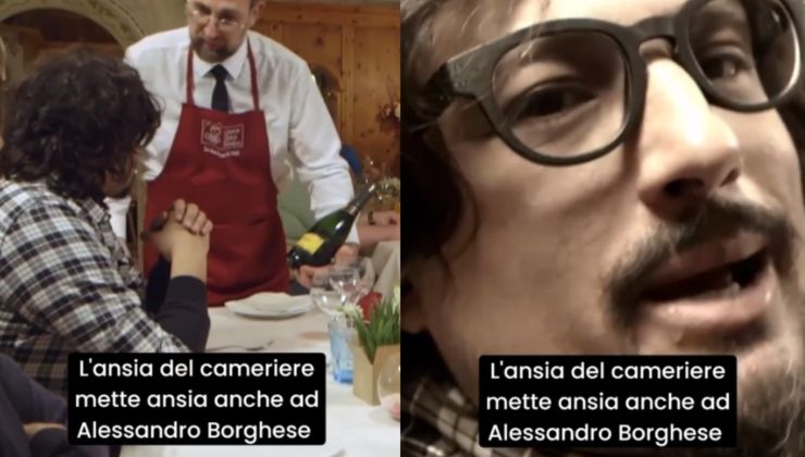 Collage di Borghese e un cameriere a 4 Ristoranti