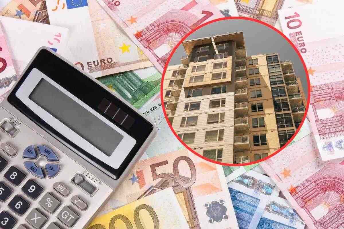 Calcolatrice, euro, edificio