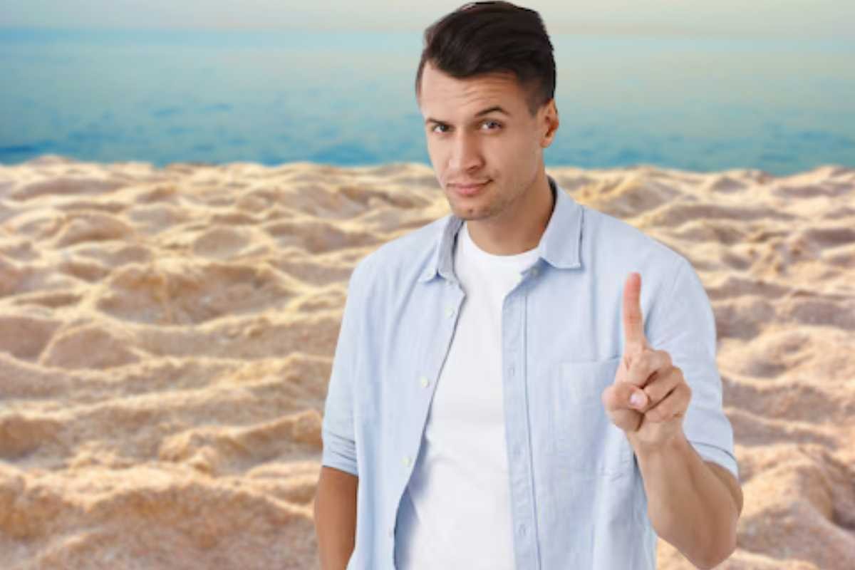 Uomo, spiaggia