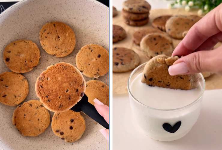 collage biscotti con le gocce di cioccolato