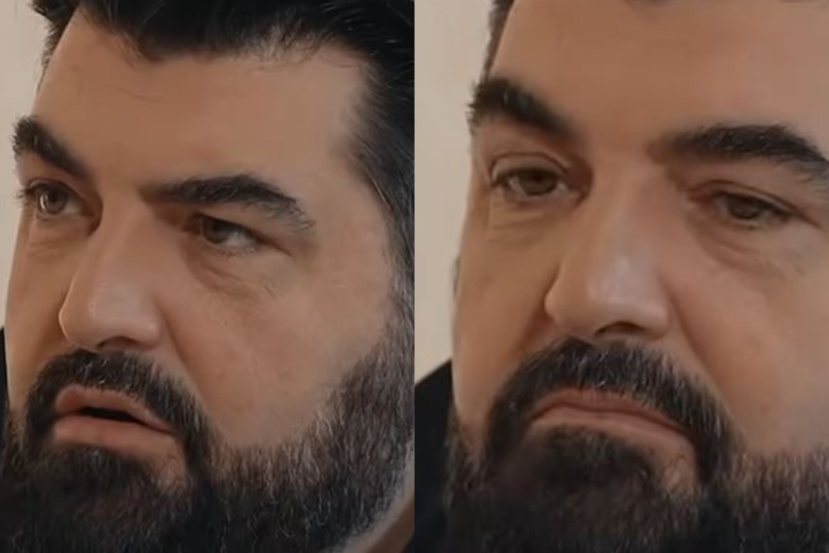 Due frame di un nuovo episodio di Cucine da Incubo: primi piani di Antonino Cannavacciulo