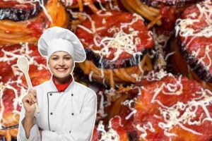 melanzane ripiene e chef