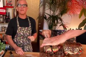 Max Mariola e mano taglia panino