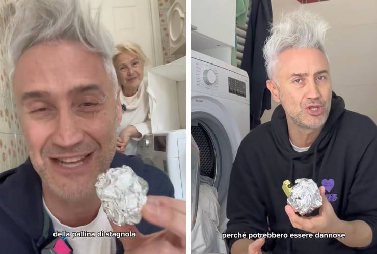 collage prof schettini con pallina di alluminio