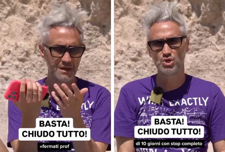 collage prof schettini che parla