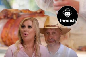 Porchetta, coppia Cipollari-Bastianich, logo Foodish