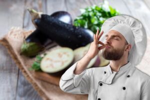chef e melanzane