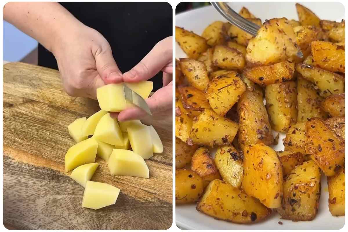 preparazione patate in padella