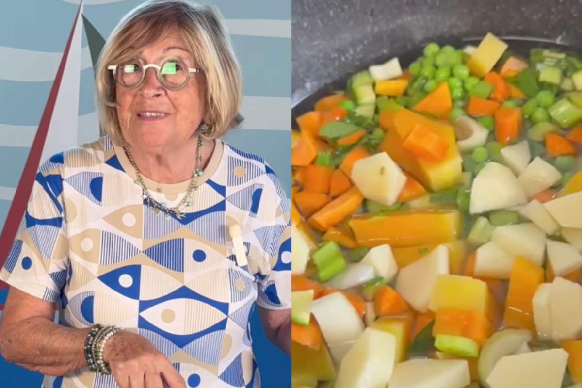 Collage di Anna Moroni e brodo di verdure