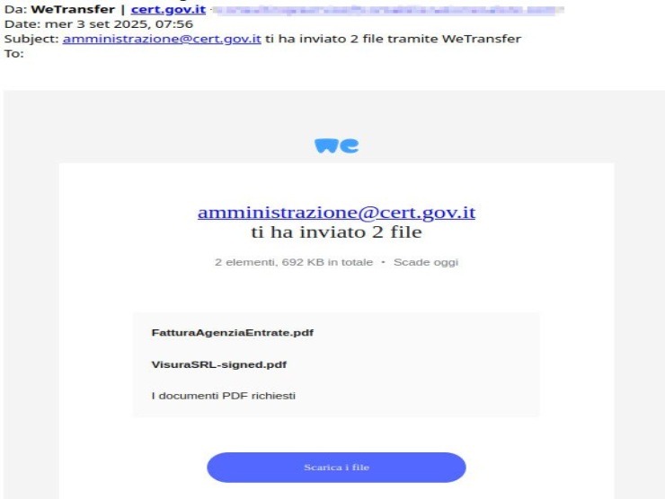 messaggio agenzia delle entrate