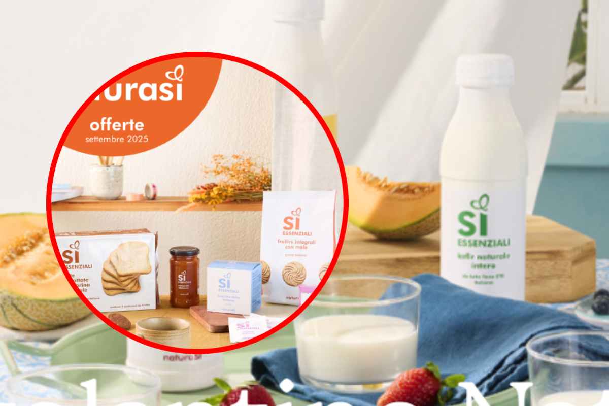 Volantino NaturaSì con i prodotti "Essenziali"