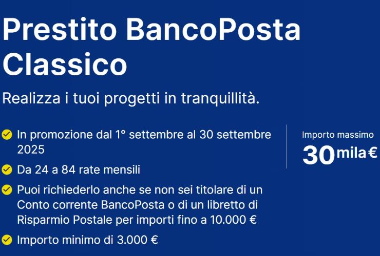 screenshot offerta sito poste