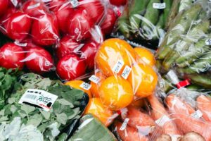 Prodotti biologici in un supermercato