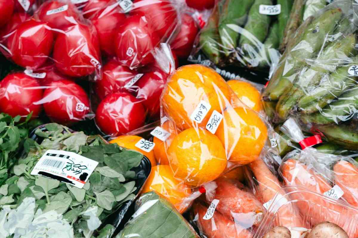 Prodotti biologici in un supermercato