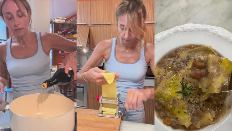 Benedetta Parodi prepara pasta e fagioli
