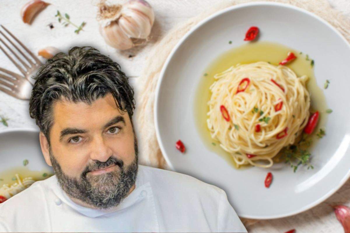 Cannavacciuolo e spaghetti aglio e olio